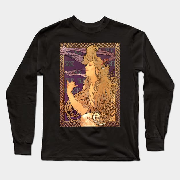 Job by Alphonse Mucha Long Sleeve T-Shirt by Artimaeus